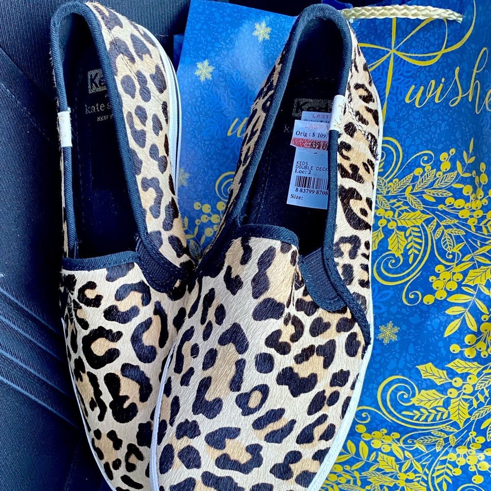 Brand NewAwesome special edition KateSpade size8 leopard decksneaks! Showstopper
